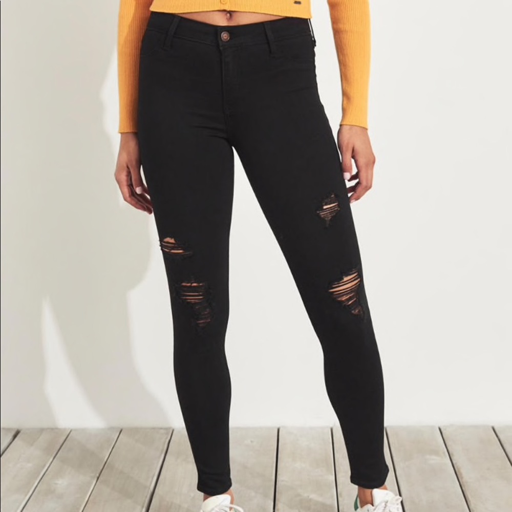 Hollister super skinny distressed jeans